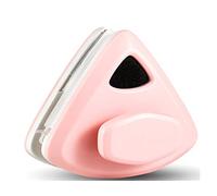 Pesderty Cepillo de Limpieza de Ventanas MagnéTicas Limpiaparabrisas de Descarga AutomáTica de Agua de Doble Cara Cepillo de Limpieza de Ventanas de Vidrio Rosa