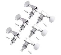 Pesderty Clavijas de AfinacióN de Cuerdas Selladas Clavijas de AfinacióN Clavijas de AfinacióN 3 Izquierda 3 Derecha para Guitarra AcúStica, Plateada