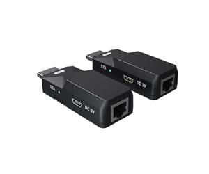 Pesderty Compatible con Audio Video de 165 Pies 1080P sobre Cat5 Cat6 Cable Ethernet Transmite SeñAl Sin PéRdidas Adaptador de Larga Distancia