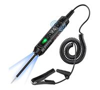 Pesderty Comprobador de Circuitos con Zumbador, Luz de Prueba LED Digital de 3-72 V CC con Voltímetro, Comprobador de Luces Automotrices con Iluminación