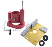 Pesderty de ElevacióN de Mesa de Enrutador de PrecisióN - Juego de Insertos de Placa de Enrutador - para Configuraciones RáPidas, Precisas, Confiables y Repetibles - Rojo y Dorado