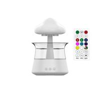 Pesderty Difusor Humidificador de Nube de Lluvia con Control Remoto, LáMpara de Cascada de de Agua, Sonidos de Lluvia de Hongos, Humidificadores de Aire con Ruido