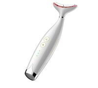 Pesderty Dispositivo de Belleza Facial para Cuello RF EMS, Eliminador de Arrugas en el Cuello, Terapia de Fotones LED, Dispositivo para Apretar la Piel Antiarrugas