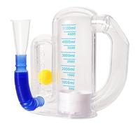 Pesderty Dispositivo de Ejercicios de Respiración para Pulmones, Entrenador de Respiración Profunda con Indicador de Caudal, Espirómetro Incentivador de 5000 Ml