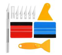 Pesderty El Kit de Herramientas Raspadoras de 10 Piezas Es Adecuado para Instalar PelíCulas, Papel Tapiz y CalcomaníAs para Ventanas de AutomóViles