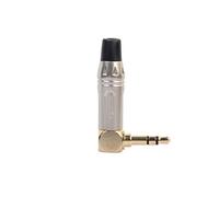 Pesderty enchufe de soldadura de auricular estereo 3,5 mm en forma de L de aleacion de zinc