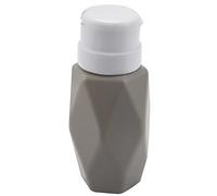 Pesderty Gris Rombo Arte de UñAs Dispensador de Bomba VacíO 200ML Botella Gel AcríLico Removedor de Esmalte Limpiador Contenedor de LíQuido Almacenamiento Herramienta de Manicura