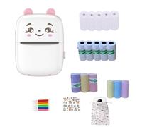 Pesderty Impresora de Etiquetas PortáTil Mini Etiquetas Adhesivas Bluetooth Impresora TéRmica de Notas de Etiquetas ImpresióN Claramente Rosa