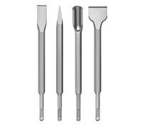 Pesderty Juego de Cuatro Piezas de Cincel de Manejar Redondo Broca Helicoidal Broca para Cemento Fresa para HormigóN