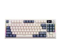 Pesderty K86 Teclado MecáNico Ruso Trimodo RGB Intercambiable en Caliente Teclado InaláMbrico Ruso para Juegos Bluetooth,C