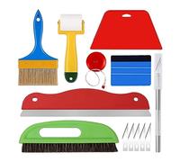 Pesderty Kit Herramientas para Envolver AutomóViles Rascador Vinilo Cortador Escurridor de PelíCula EspáTulas Vinilo Herramienta para Envolver PláStico Herramientas para TeñIr Ventanas