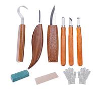 Pesderty Kit para Tallar Madera, Herramienta para Tallar Madera Compuesto para Pulir Kit para Blanquear Tallar en Madera Cuchara Escultural Cortador para Tallar