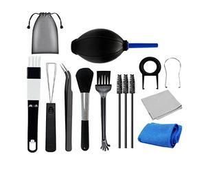Pesderty Kits de Herramientas de Limpieza para Computadora, CáMara, Teclado MecáNico, Computadora PortáTil, Auricular, Cepillo para Grietas, ElectróNica DoméStica