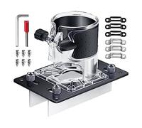 Pesderty Localizador de Ranuras para Enrutador de Madera: Base Ranurada 2 en 1 y GuíA de Soporte de FijacióN para Recortadora de Madera o MáQuina Recortadora de 65 Mm