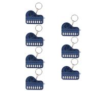 Pesderty Metálico Azul 7 Piezas Mini Teclado Electrónico de Mano Colgante Puede Tocar Piano Pequeño