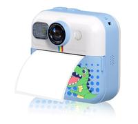 Pesderty Mini Cámara de Impresión Instantánea para Niños de 1080p, Cámara de Fotos Digital de 32 G, Cámara de Impresión de Fotos de Juguete con 3 Rollos de Papel de Impresión para Niños, B
