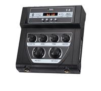 Pesderty Mini Mezclador de Audio para Karaoke Mf8 Mezclador para Exteriores Amplificador de Entrada de MicróFono Dual EstéReo con Efecto de GrabacióN BT-Enchufe Europeo, A