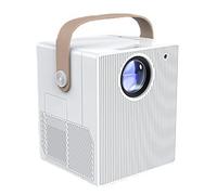 Pesderty Mini Proyector LED Proyector HD PortáTil para el Hogar Proyector Inteligente Compatible con TeléFono MóVil Misma Pantalla Proyector Enchufe de la UE