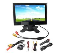 Pesderty Monitor HD en Color TFT LCD de 12V-24V de 7 Pulgadas con CáMara de Luz 4LED para CCTV de Coche, Vista Trasera Inversa, Accesorios ElectróNicos para Coche