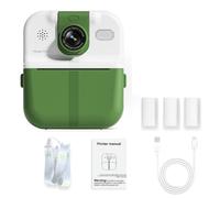 Pesderty Niños Cámara de Impresión Instantánea 1080p HD Niños Cámara Digital para Niño Niña Regalos Juguetes Impresión Térmica Pequeña Videocámara Verde