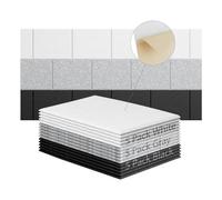Pesderty Paquete de 15 Paneles de Pared Acústicos de 12x8x4 Pulgadas, Panel Absorbente de Sonido Autoadhesivo, para Estudios de Grabación de 3 Colores