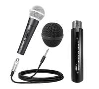 Pesderty Para Preamplificador de MicróFono DináMico DM1+MicróFono SM58SK+Rejilla de MicróFono Ganancia de 28 DB para MicróFono de Cinta DináMico y Pasivo