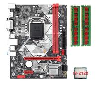 Pesderty Placa Base de Escritorio B75-H +CPU I3-2120 +2X8G DDR3 1600MHz RAM LGA 1155 USB 3.0 SATA 3.0 Placa Base de Computadora