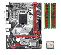 Pesderty Placa Base de Escritorio B75-H +CPU I3-2130 +2X8G DDR3 1600MHz RAM LGA 1155 USB 3.0 SATA 3.0 Placa Base de Computadora