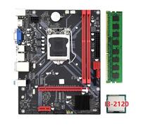 Pesderty Placa Base de Escritorio B85M VHL +CPU I3-2120 +1X DDR3 1600MHz 8G RAM LGA 1155 USB 3.0 SATA 3.0 Placa Base de Computadora