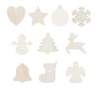 Pesderty Rebanadas de Madera Adornos de Madera DIY Colgante de Madera Sin Terminar con Cordel para el DíA de San ValentíN, Boda, AccióN de Gracias, Navidad