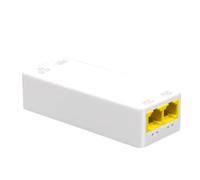 Pesderty Repetidor PoE de 2 Puertos 10/100Mbps 1 a 2 Extensor PoE con IEEE802.3Af/At Plug&Play 48V para Conmutador PoE NVR CáMara IP Ap