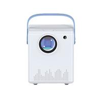 Pesderty Reproductor Multimedia de Cine en Casa 4K HD Proyector de TeléFono MóVil Proyector PortáTil para Exteriores Proyector Bluetooth de Voz AI Enchufe de la UE