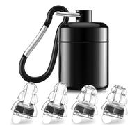 Pesderty Tapones para los OíDos de Concierto de Alta Fidelidad para MúSicos de Conciertos, Tapones para los OíDos para ReduccióN de Ruido, Filtro Avanzado de 24 DB, 2 Pares (Negro)