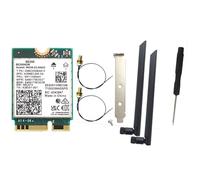 Pesderty Tarjeta WiFi WiFi 7 BE200 BE200NGW+2PCS 8DB Antena BT 5.4 802.11AX Adaptador de Red InaláMbrico Tribanda M.2 NGFF para Win10/11