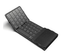 Pesderty Teclado Bluetooth Plegable Teclado InaláMbrico de Pliegues con Panel TáCtil Teclado Recargable para Windows iOS Android