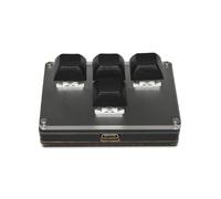 Pesderty Teclado InaláMbrico Personalizable de 4 Teclas USB 2.4G Bluetooth PersonalizacióN de Teclas Trimodo Teclas Intercambiables en Caliente