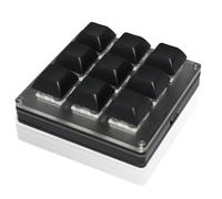 Pesderty Teclado InaláMbrico Personalizable de 9 Teclas USB 2.4G Bluetooth PersonalizacióN de Teclas Trimodo Teclas Intercambiables en Caliente