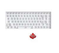 Pesderty Teclado MecáNico Intercambiable en Caliente de 84 Teclas 3 Modos Bluetooth 2.4G Teclado MecáNico InaláMbrico Personalizado+Kit de Interruptor Rojo A