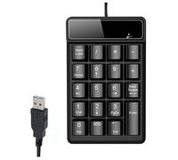 Pesderty Teclado NuméRico PortáTil MultifuncióN con Cable Mini Teclado de Contabilidad Financiera para Computadora USB