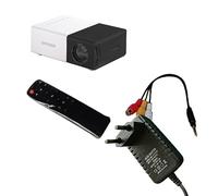 Pesderty Temporada Escolar Multifuncional Aula Mini Proyector LED Mini InaláMbrico 1080P HD Proyector con Enchufe Europeo, Negro-Blanco