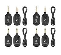 Pesderty Transmisor de InaláMbrico de Guitarra UHF de 4 Juegos Transmisor de Guitarra InaláMbrico Recargable Incorporado