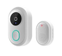 Pesderty Tuya WiFi Video Doorbell Cámara HD Inalámbrica Alarma IR Seguridad Hogar Inteligente WiFi Intercomunicador Timbre de Puerta Cámara para el Hogar