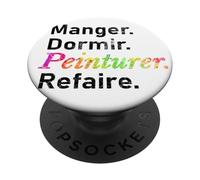 Pesebre. Dormir. Peinturer. Refaire. - Francés PopSockets PopGrip Adhesivo