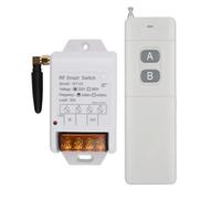 Pesfehhy -02 AC 220V 1CH 30A Relé Interruptor de Control Remoto Inalámbrico Receptor de 433 Mhz + Transmisor de 3000 M para Luz LED de Bomba de Agua
