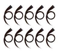 Pesfehhy 10 Uds. Horquilla de ExtensióN de Cabello Resaltada en ArcoíRis, Pinza de Pelo Larga y Recta, Recortable para Cabello de NiñA, Cabello Falso MarróN