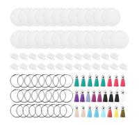 Pesfehhy 100 Piezas MDF SublimacióN en a Granel, SublimacióN en con de Doble Cara para Hacer Manualidades DIY