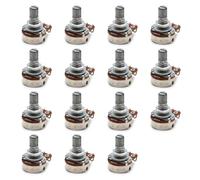 Pesfehhy 15 Piezas de Accesorios para Guitarra Tipo A (Tono), 18 mm, Potenciómetro Pequeño para Guitarra Eléctrica, Perilla de Tono, Interruptor de Modulación, Manija A500K