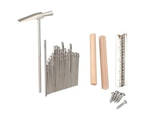 Pesfehhy 17 Teclas Kalimba Thumb Finger Piano DIY Keys + Puente + Tuning Hammer Kit Accesorios para Piezas de Instrumentos Musicales