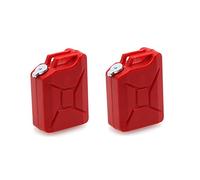 Pesfehhy 2 Piezas Mini Herramientas de DecoracióN de Tanque de Combustible de SimulacióN para 1/8 1/10 RC Crawler Car Axial SCX10 TRX4 D90, Rojo