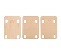 Pesfehhy 3 Piezas CuñAs De Cuello De Guitarra, Madera De Arce Macizo ProteccióN De CuñA De Cuello De Guitarra 0,25, 0,5 Y 1 Herramienta De Placa De Cuello De Guitarra